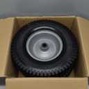 AR-PRO (2 Pack) 13x5.00-6 Flat Free Tire and Wheel Assembly, Solid Lawn Mower Front Tire with 3" Centered Hub, 3/4" Bearing extra 5/8"&1/2", Compatible with Riding Mowers & Garden Tractors (Silver)