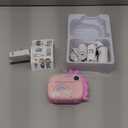 Kids Camera Instant Print, Selfie Digital Camara for Kids with Print Paper & 32G Card, 2.5K Video & Instant Print Camera with Color Pens for DIY, Fun Gift for Girls Boys 3-12 Years Old (Pink)