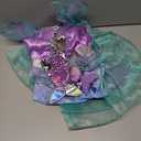 Girls Mermaid Costumes With Bag Little Mermaid Dress for Kids with Accesseries (XXL6-7T, Green+purple)
