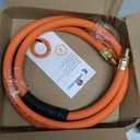 Giraffe Tools Hybrid Lead-in Air Hose, 3/8 inch x 6 ft, 1/4 in. MNPT Fittings, 300 PSI Heavy Duty, Lightweight Air Compressor Hose Short