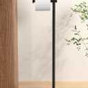 KES Toilet Paper Holder Stand 26.2 Inch Toilet Tissue Holder for Bathroom, Free Standing Toilet Paper Holder SUS304 Stainless Steel Matte Black, BPH286S66A-BK