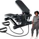 OLIXIS Steppers for Exercise At Home Workout Equipment, Mini Stepper Exercise Machine for Senior Citizens, Twist Stepper with Resistance Bands, Cardio Weight Loss Equipment Home Fitness