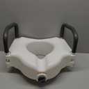 Drive Medical RTL12027RA 2-in-1 Raised Toilet Seat with Removable Padded Arms, Standard Seat