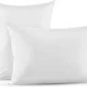 Superity Linen Pillow Cases Queen Size - Envelope Enclosure - 2 Pack - 100% Soft and Comfortable Premium Cotton - White