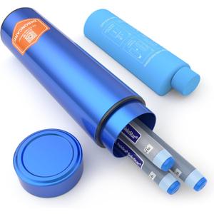 DISONCARE Odyssey 60H 3 Insulin Pens Cooler Travel Case Medication Cooler for Travel TSA Approved Diabetic Insulina EpiPen Carry Case Medicine Bag Ice Pack with Medical Alert Tag(Blue)