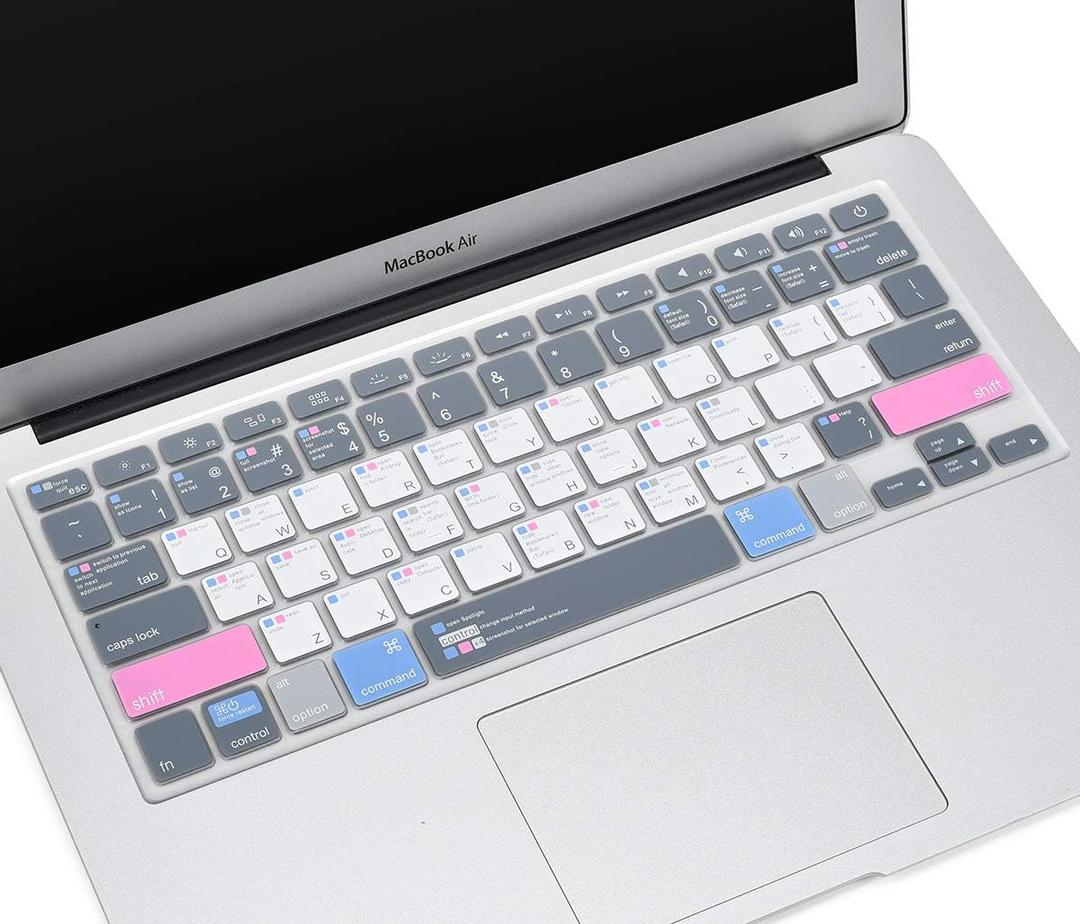 CaseBuy MAC OS Shortcut Keyboard Cover for Old MacBook Air 13 inch A1466 A1369 2010-2017 & MacBook Pro 13 & 15 A1502 A1425 A1278 A1398 A1286 2015 or Older Version Keyboard Protector