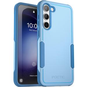 Poetic Neon Series Case Designed for Samsung Galaxy S23 5G 6.2 inch, Dual Layer Heavy Duty Tough Rugged Lightweight Slim Shockproof Protective Case 2023 New Cover for Galaxy S23 5G, Sky Blue