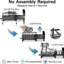 GSlife 2 Tier Dish Drying Rack with Drainboard, Expandable Large Dish Drainer for Kitchen Counter, Rust Resistant Dish Drainer with Cup Holder & Utensil Holder, 12.6" W x 18.7"-25.2" L, Black