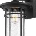 Casia Outdoor Wall Lights, Anti-Rust Outdoor Wall Sconces, Traditional Exterior Lantern, Outside Mounted Lights, Exterior Lighting Fixture for Patio, Porch, Garden,Balcony (Black, 14.17" H)