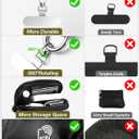 Tiostep Clip and Go Strap for Phone with Wallet Crossbody Phone Lanyard Adjustable and Detachable RFID Wristlet Wallet with ID Window and Zipper, Black