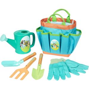 BLUEY Gardening Set | Quality Garden Tool Kit for Kids and Toddlers | Includes Watering Can, Gloves, Two Shovels, Rake and Tote Bag