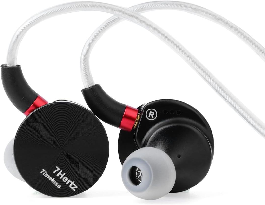Linsoul 7HZ Timeless in Ear Monitor, 14.2mm Planar HiFi in-Ear Earphone with CNC Aluminum Shell, Detachable MMCX Cable (3.5mm)