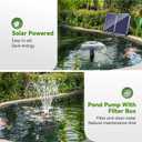 NFESOLAR 50W Solar Pond Filter Pump 580 GPH for Pond up to 2000 Gallons