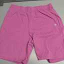 G Gradual Women's Bermuda Shorts Jersey Shorts with Deep Pockets 7" Long Shorts for Women Lounge Walking Athletic (Large, Rose Red)