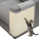 Cat Scratch Couch Sofa Protector with Natural Sisal for Protecting Furniture Couch Chair Sofa Light Grey