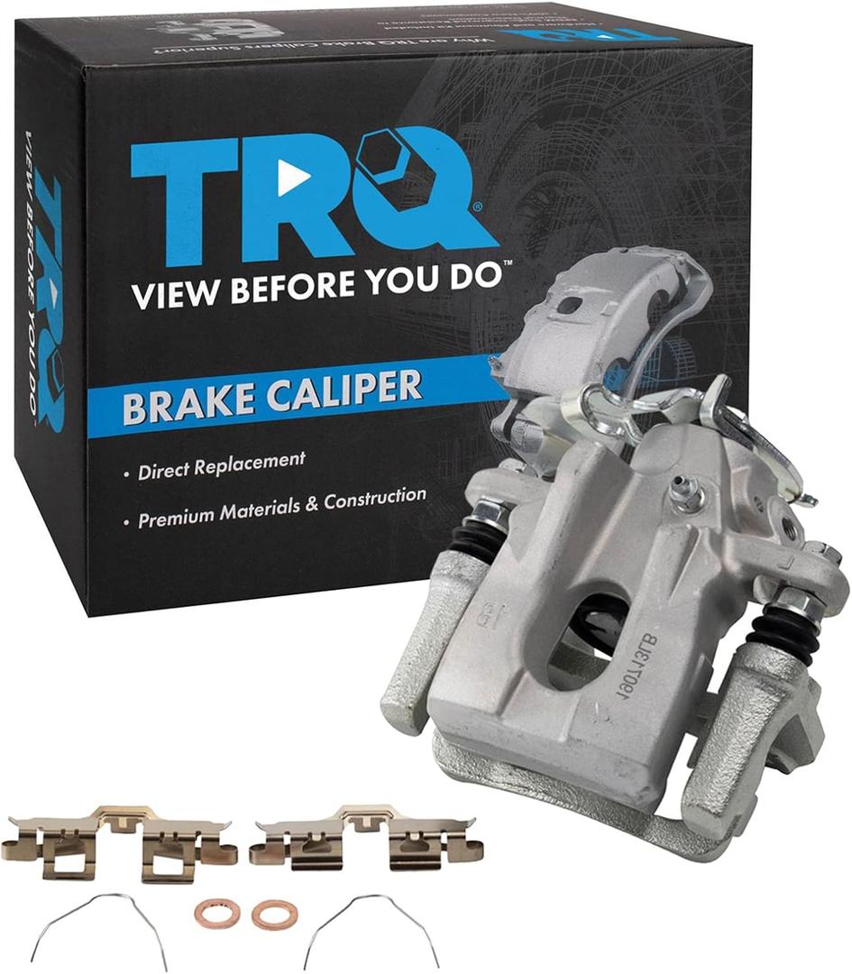 TRQ Rear Left Brake Caliper w/Bracket Drivers Side Compatible with 2008-2015 Scion xB