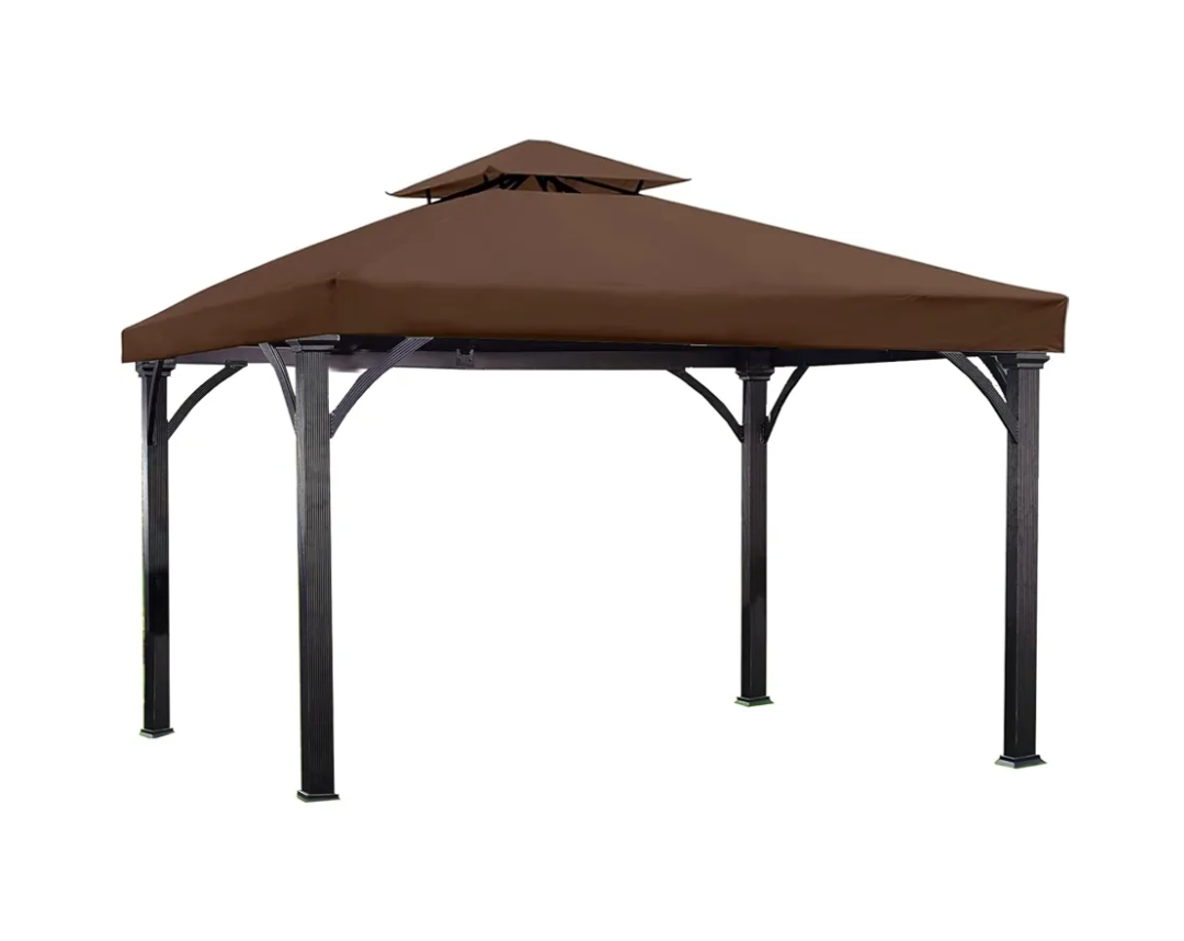 Canopy Replacement Gazebo Top Canopy Replacement Outdoor Shelter Top for Garden Patio Pavilion Sun Shade(Brown) 62x96 inch
