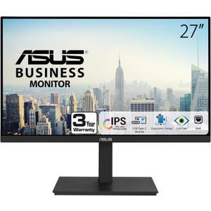 ASUS 27 1080P Docking Monitor (VA27ECPSN) Full HD, IPS, 75Hz, Adaptive-Sync, Speakers, Eye Care, Low Blue Light, Flicker Free, RJ45, USB-C, DisplayPort, HDMI, Height Adjustment, VESA Wall Mountable