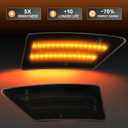 LED Side Marker Lights Compatible With Ford Ranger XL XLT Lariat 2019 2020 2021 2022 2023 Front Bumper Turn Signal Lamps Smoked Lens