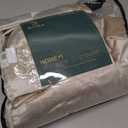 Velvet Curtains for Living Room Champagne Ivory 63 inches Long,2 Panels Blackout Curtains Modern Color Block Back Tab Rod Pocket Soundproof Drapes for Bedroom Window Decor