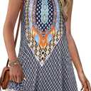 Summer Dresses for Women Beach Boho Sleeveless Vintage Floral Flowy Pocket Tshirt Tank Sundresses 2026 (L)