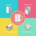 RAINBOWTIE Sublimation Mugs Blank, 11oz Sublimation Coffee mugs, White Coated Ceramic Cup, Mug Sets - Set of 9