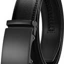 CHAOREN Mens Belt - Mens Ratchet Belt Leather 1 3/8" for Dress Pant - Micro Adjustable Belt Fit Everywhere (Black)