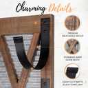 Autumn Alley Farmhouse Towel Holder, Rustic Wine Rack, Rolled Towel Rack, and Wine Holder for Farmhouse Bathroom Accessories Dcor, Western Decor Wall Mounted Towel Rack, Rustic Brown, 8 inches x 5 inches x 30 inches
