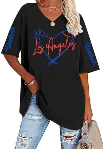 SFHFY Baseball Shirt Women: Oversized Baseball Mom T-Shirt Baseball Season Tshirt Casual Game Day Sport Tee Tops M