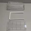 RoskDeewat Egg Holder for Fridge, Automatic Rolling Egg Container for Refrigerator, Stackable Fridge Organizers and Storage with Lid, Clear Plastic Egg Dispenser & Tray (2 Tier)