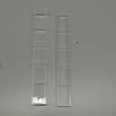 9.5 Large Acrylic Straw Holder for Cabinet Door - Reusable Tumbler Straw Organizer Storage, Small Kitchen Accessories Container, Ultra Sticky Cupboard Door Mounted (Transparent)