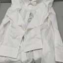 Women's Retro Long Sleeve Cool Blue Solid Western Shirt (XX-Large, White)