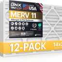 BNX TruFilter 14x24x1 Air Filter MERV 11 (12-Pack) - MADE IN USA - Allergen Defense Electrostatic Pleated Air Conditioner HVAC AC Furnace Filters for Allergies, Pet, Smoke, Allergy MPR 1200 FPR 7