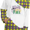 TMSD Women's Mardi Gras St.Patrick's Day Long Sleeve Hoodie with Pocket, Medium