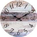 Stonebriar Vintage Farmhouse 14 Inch Round Battery Operated Hanging Wall Clock