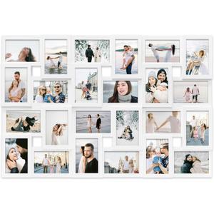 Jerry & Maggie 4×6 collage frame 24 pictures, picture frames collage wall decor, 24 slot picture frame Wall Hanging For 6×4 Photo, White