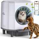 Self Cleaning Litter Box,90L Automatic Litter Box Self Cleaning with App-Control,Odor Control,Safety Sensor,Garbage Bags for Multiple Cats, Large Cat(White)