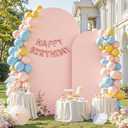 Dusty Rose Arch Cover 2 Set-7.2 and 6ft Dusty Pink Arch Backdrop Cover Spandex Wedding Arch Stand Covers for Baby Shower Girls Birthday Party Bridal Shower Wedding Photo Balloon Arches Background