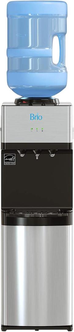 Brio Limited Edition Top Loading Water Cooler Dispenser - Hot & Cold Water, Child Safety Lock, Holds 3 or 5 Gallon Bottles - UL/Energy Star Approved