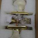 Door Knobs Interior, Classic Decorative Satin Brass Privacy Door Knob Perfect for Bedroom or Bathroom Doors, Durable Stylish Hardware for Indoor Use- 1 Pack