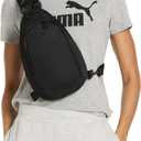 PUMA Myriad Sling, Sporty Hands-free Bag With Reversible Strap & Dual Compartments, Black, OS