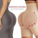 Nebility Tummy Control Shapewear for Women - Seamless Body Shaper Shorts Underwear High Waisted Girdle Under Dress Beige (Beige)