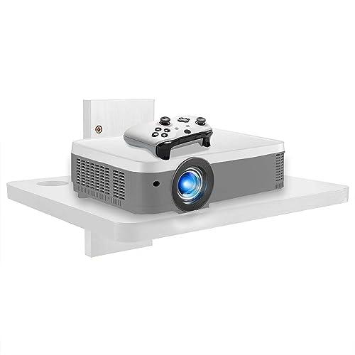 Siondoux Floating Entertainment Shelf - Wooden DVD & TV Wall Mount Shelf, Perfect for Projector, PS5, DVD Player, Game Console, Cable Box