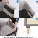 Cat Scratch Couch Protector with Natural Sisal for Protecting Couch Sofa Chair Furniture,Couch Corner Cat Ccratcher 23.6" L*19.7" W(Light Grey/Left Hand)