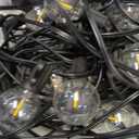 Outdoor LED String Lights with 100 Feet G40 Globe 52 Plastic Bulbs(2 Spare), Waterproof Hanging Light for Patio Backyard Porch Balcony Party Decoration