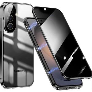 Magnetic Privacy Case for Samsung S26,Anti Peeping Screen Protector Double-Sided Tempered Glass Metal Bumper Anti SPY Cover,360 Degree Phone Case for Samsung Galaxy S26,Black