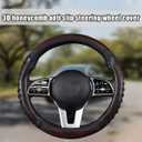 BELOMI Car Steering Wheel Cover, Breathable Leather Vehicle Steer Wheel Protective Guard with 3D Honeycomb Hole, Anti-Slip Steer Wheel Protector, Universal Automotive Accessories (Red) (Black/Red-2)