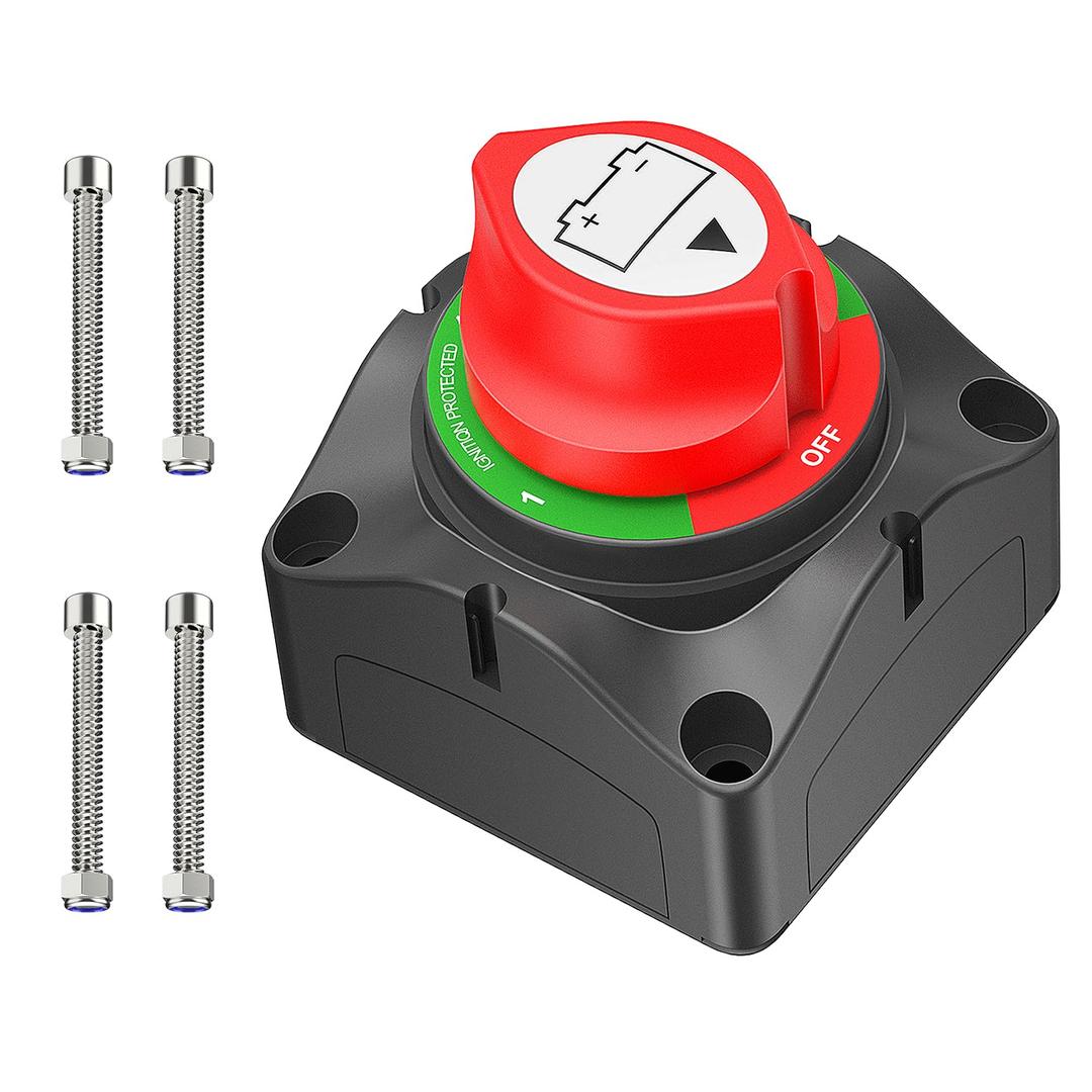 Nilight 1-2-Both-Off Battery Switch, 12V-48V Disconnect Master Cutoff Switches for Marine Boat Car RV ATV UTV Vehicle, Waterproof Heavy Duty Isolator