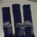3 Pack Soccer Socks Softball Baseball Football Socks for Youth Men and Women (Medium, Navy Blue)