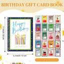 Motiskyy Birthday Gift Card Book 7 x 5 Inch Happy Birthday Booklet Organizer Greeting Card Album Keeper Personalized Gift for Birth Party Supplies(Novel)
